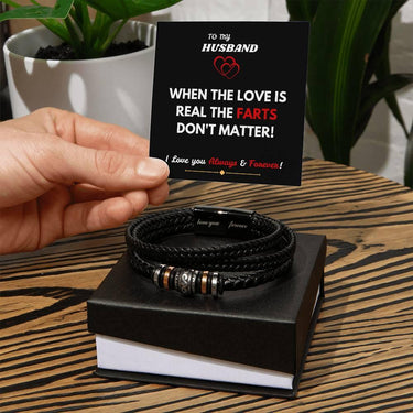 To My Husband - Love You Forever - Braided Bracelet - Gift Set - SLDDL0098 - Sunshine Letters Co